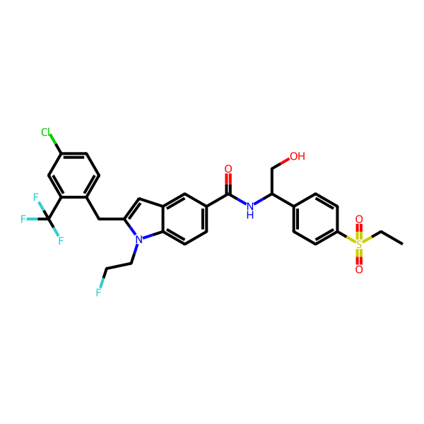 2 4 Chloro 2 Trifluoromethyl Benzyl 1 2 Fluoro Ethyl 1H Indole 5